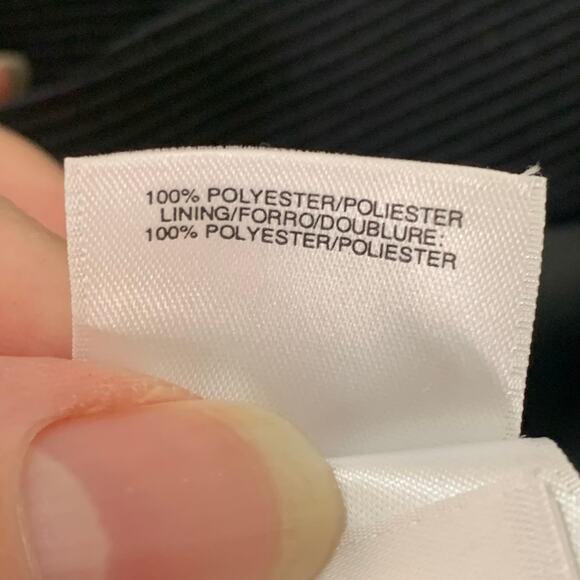 Le Suit Petite Size 12 2-Piece Suit w/ Blazer Jacket Black Pinstripe Minimalist - Picture 13 of 13